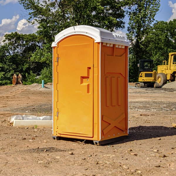 can i customize the exterior of the portable toilets with my event logo or branding in Upland Indiana